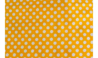 Tissu jaune gros pois blancs
