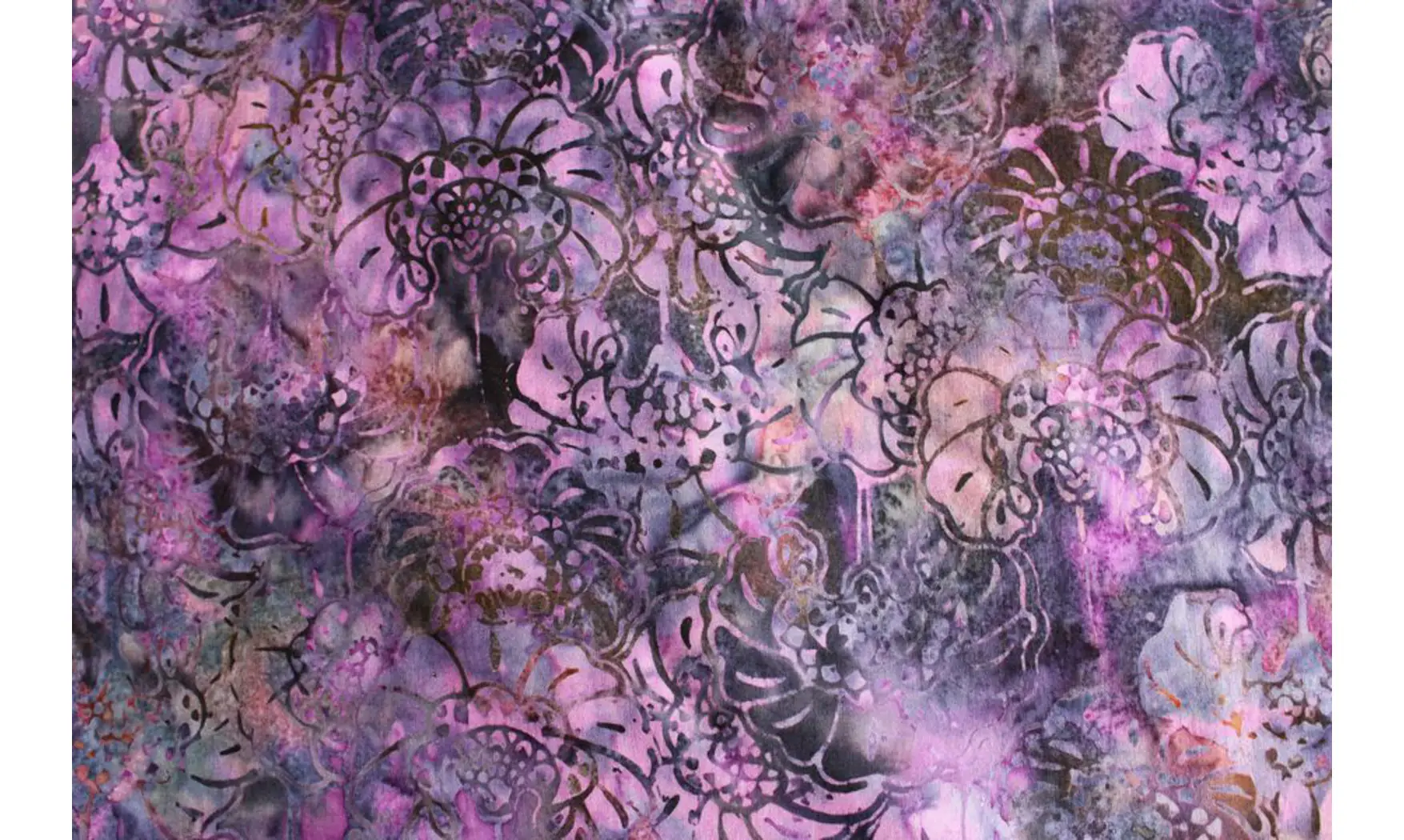 Batik fleurs éventails