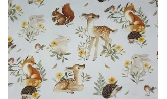 Tissu animaux de la forêt