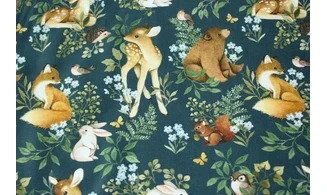 Tissu animaux de la forêt