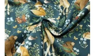 Tissu animaux de la forêt