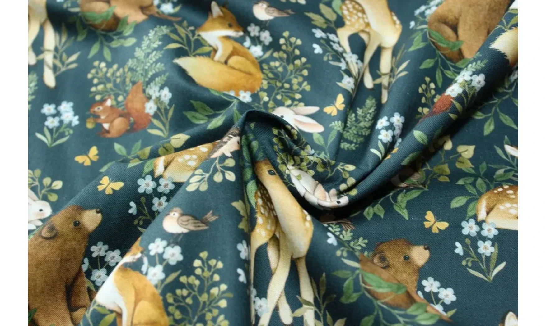 Tissu animaux de la forêt