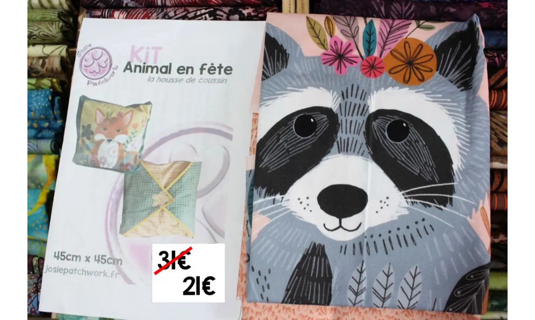 Kit Coussin animal en fête - Blaireau