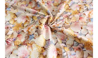 Tissu coquillages multi