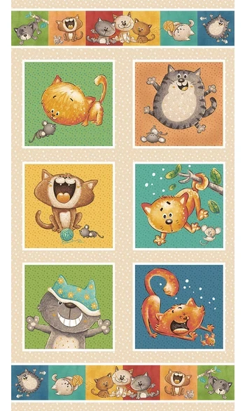 Tissu Jeux de chats