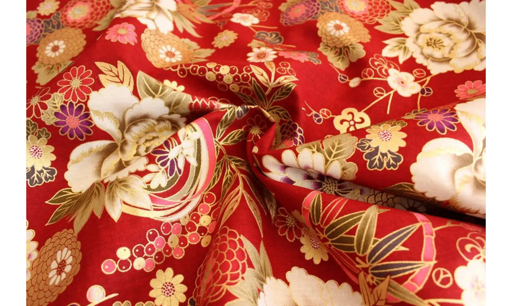 Tissu japonais Naka grand floral