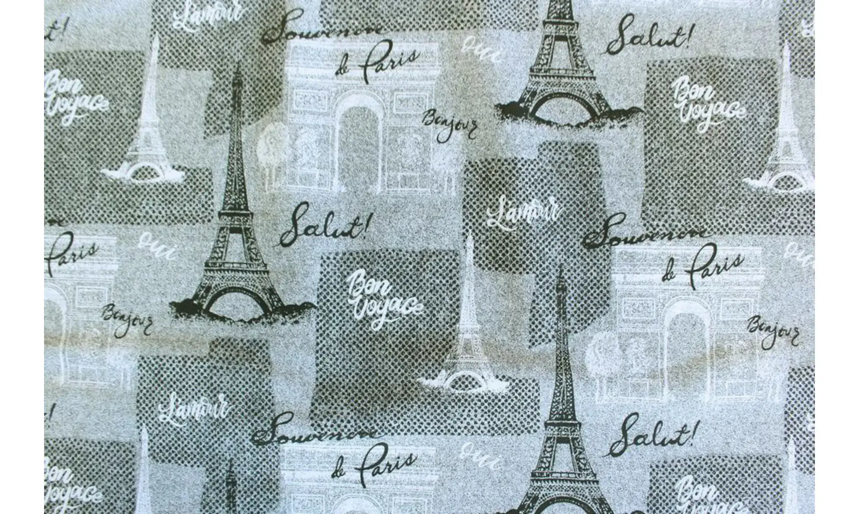 Tissu Paris gris monuments