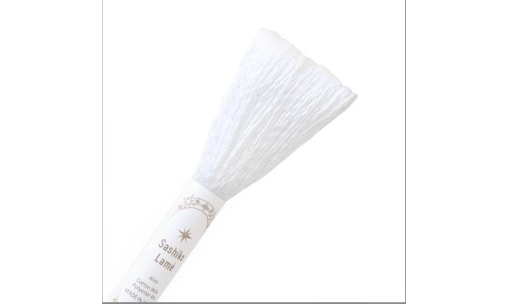 Fil Sashiko blanc optique lamé 40m