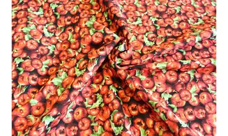 Tissu pommes en peinture