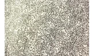 Tissu blanc brindilles noires