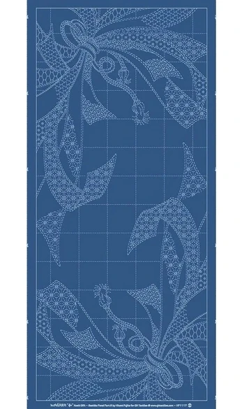 Panneau Sashiko Noshi bleu