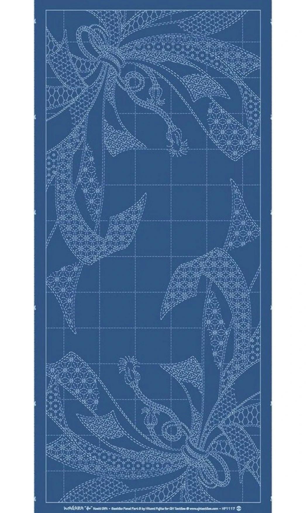 Panneau Sashiko Noshi bleu