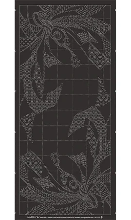 Panneau Sashiko Noshi gris