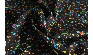 Tissu Notes de musique multi