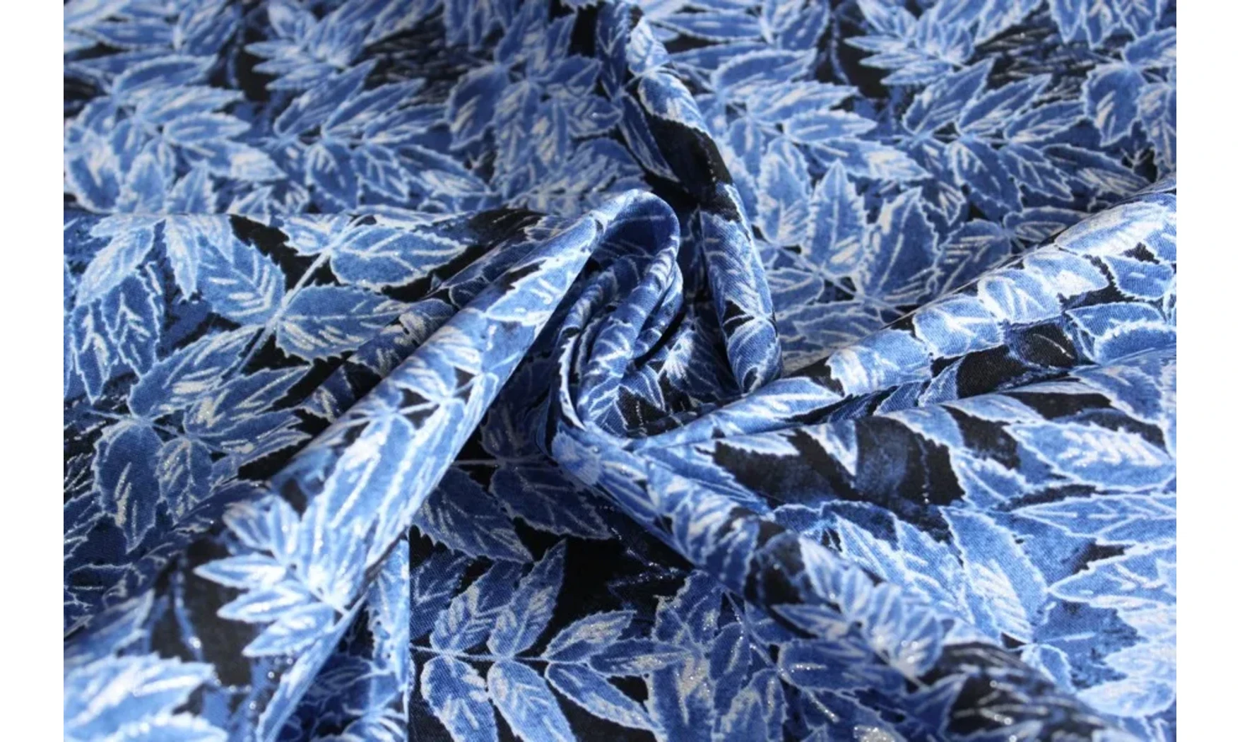 Tissu Noël indigo