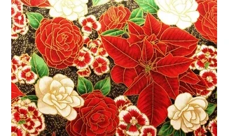 Tissu poinsetias et compagnie