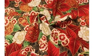Tissu poinsetias et compagnie