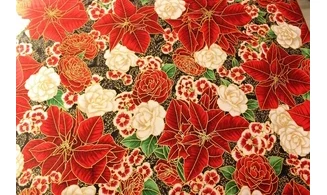 Tissu poinsetias et compagnie