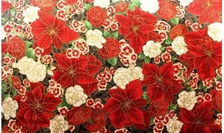 Tissu poinsetias et compagnie
