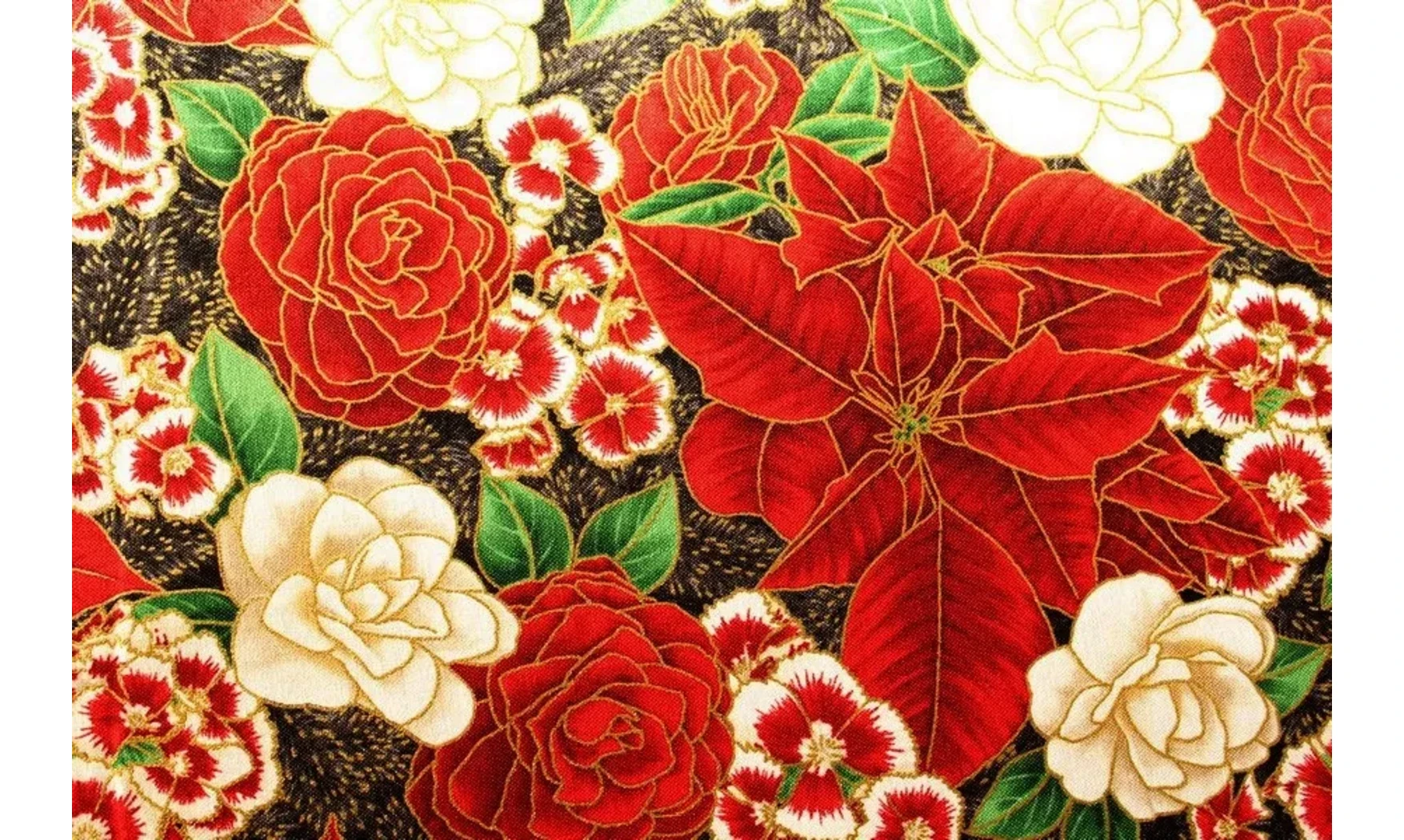 Tissu poinsetias et compagnie