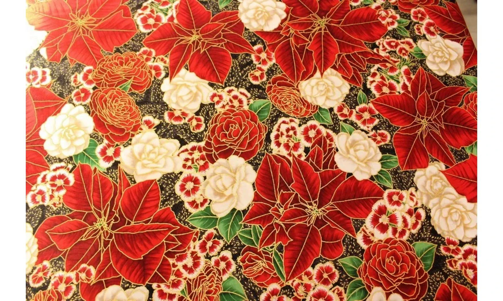 Tissu poinsetias et compagnie