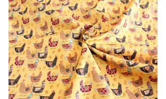 Tissu réunion de poules