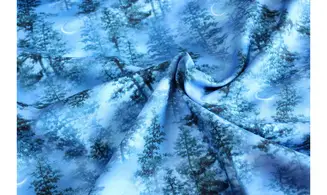 Tissu forêt dans la nuit