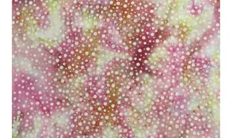 Batik rose vert pointillisme blanc