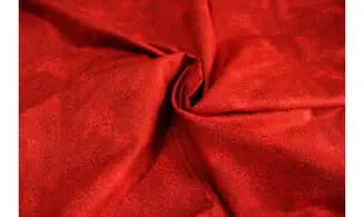 Tissu rouge petits feuillages