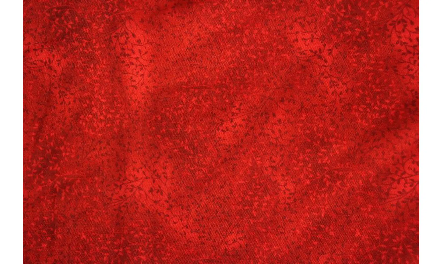Tissu rouge petits feuillages