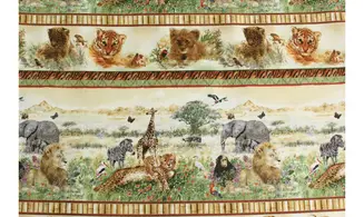 Tissu bandes animaux de la savane