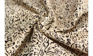 Tissu notes et signes de musique