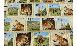 Tissu timbre d'Afrique