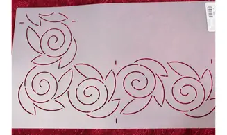 Bordure volutes et feuilles - 10 cm