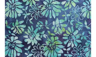 Batik fleurs turquoises