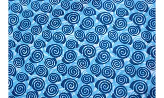 Tissu spirales bleues