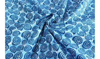 Tissu spirales bleues