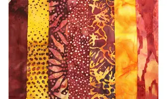 Tesselation bordeaux et or