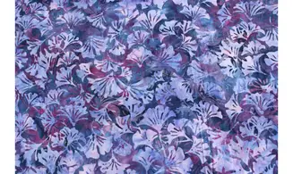 Batik ginkgos violet