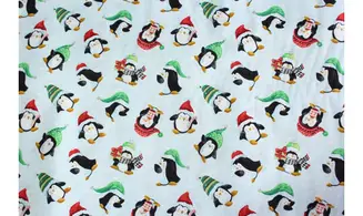 Tissu pingouins de Noël
