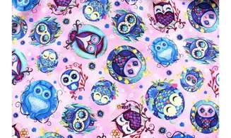 Tissu hiboux de la lune