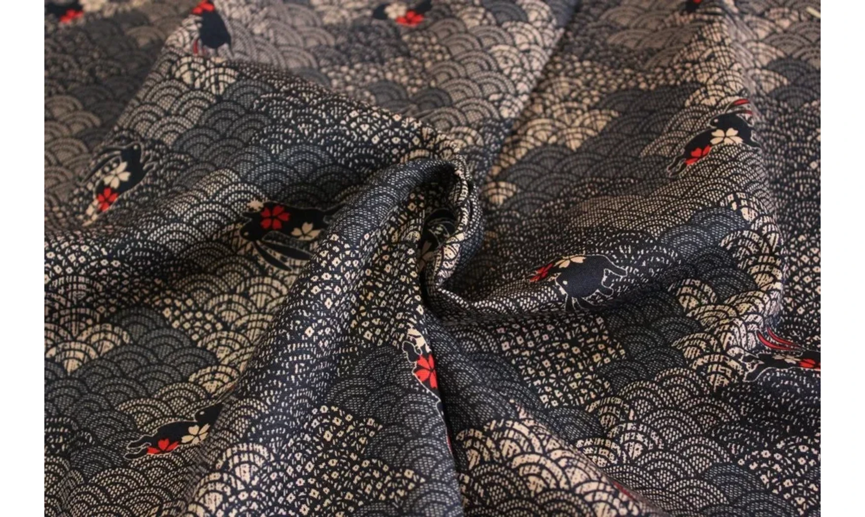 Tissu japonais Kurenai