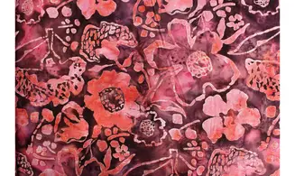 Batik fleurs d'artiste