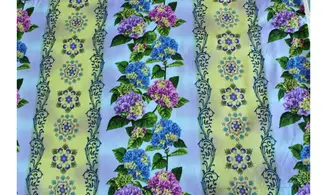 Tissu hortensia bandes