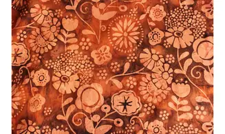 Batik brique floral