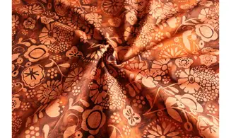 Batik brique floral