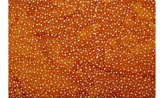 Batik orange pointillisme blanc