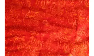Batik rouge fleurs des îles