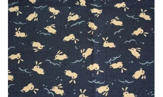 Tissu japonais Kurenai lapins