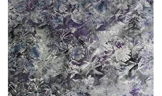 Batik tons gris violet floraison